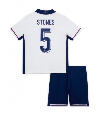 England John Stones #5 Replika Babytøj Hjemmebanesæt Børn EM 2024 Kortærmet (+ Korte bukser)